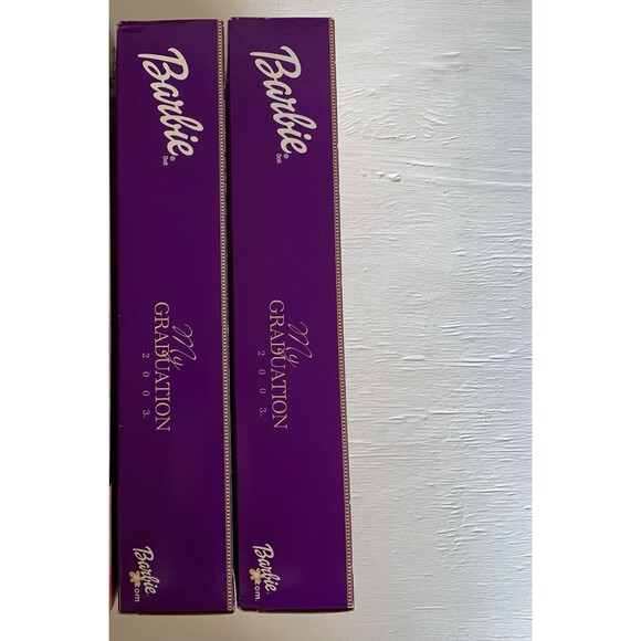 Barbie My Graduation 2003 Doll with Charm Mattel Black And Purple Lot Of 2 - Picture 4 of 8